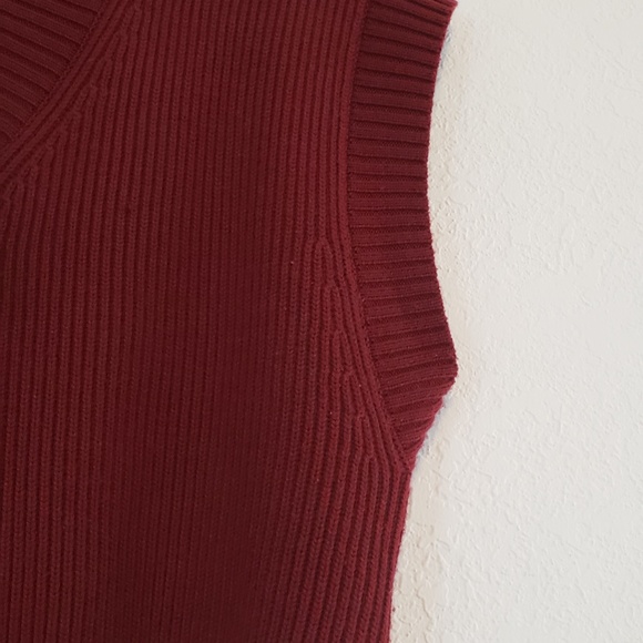 NWT Zara Beautiful Burgundy Wool Blend Vest - Picture 5 of 14